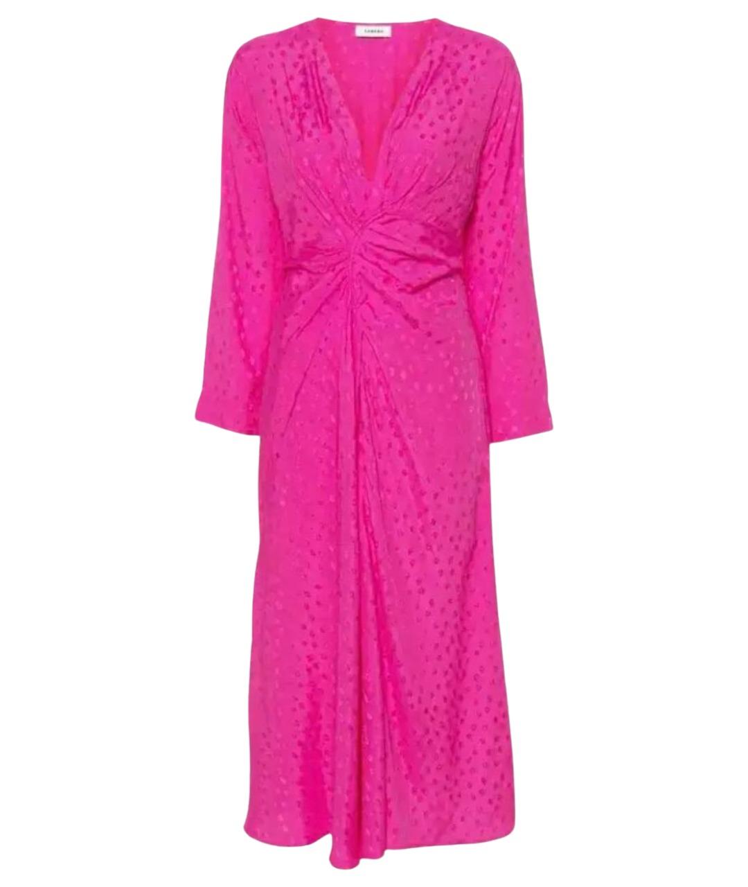SANDRO Фуксия вискозное повседневное платье, фото 1