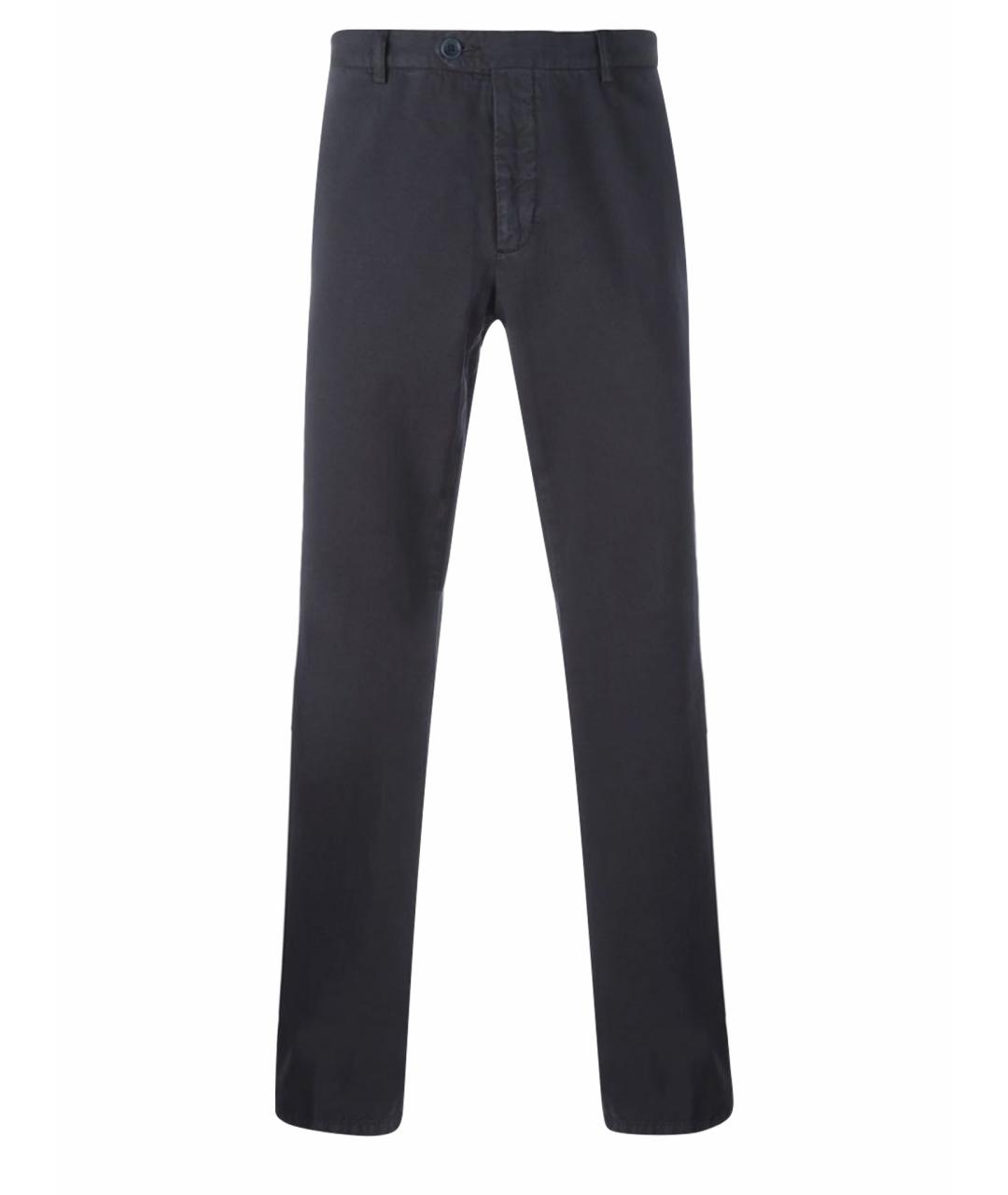 ETRO Антрацитовые хлопко-эластановые брюки чинос, фото 1