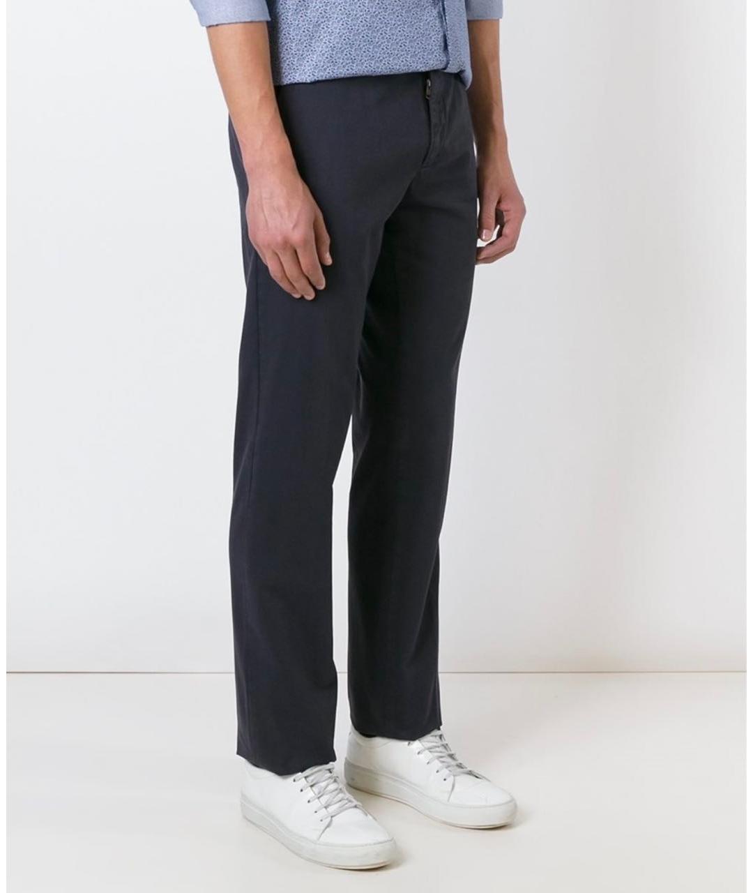 ETRO Антрацитовые хлопко-эластановые брюки чинос, фото 2