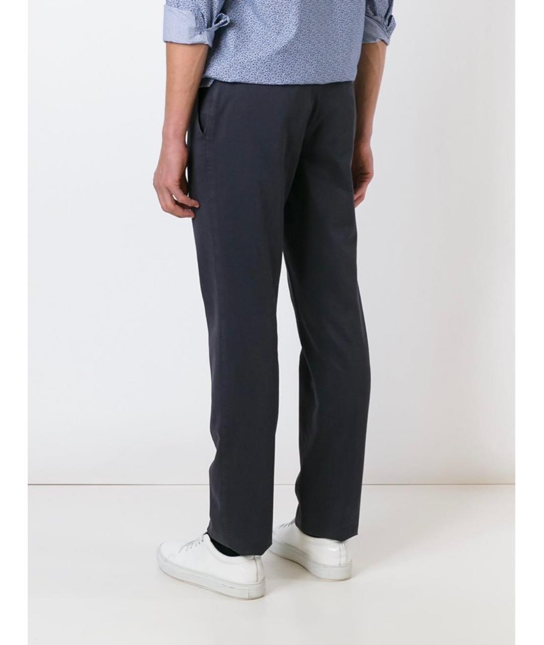ETRO Антрацитовые хлопко-эластановые брюки чинос, фото 3