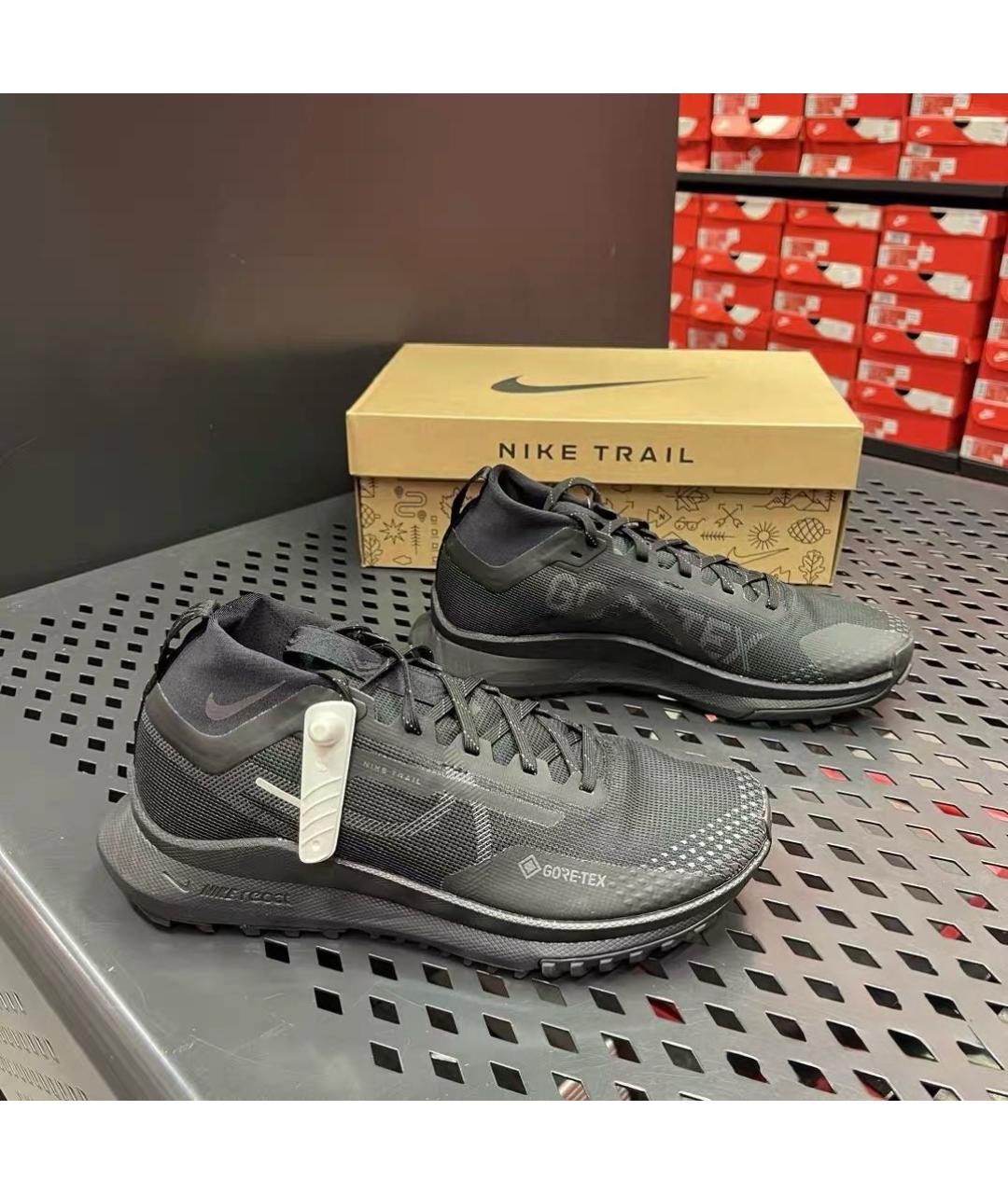 NIKE Черные текстильные низкие кроссовки / кеды, фото 2