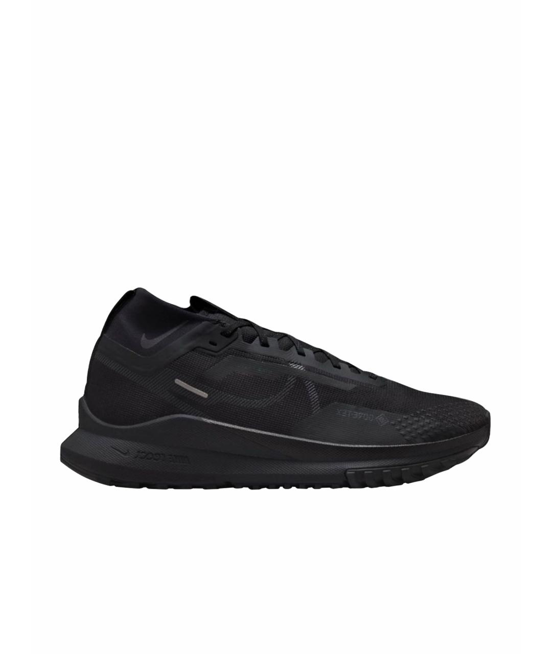 NIKE Черные текстильные низкие кроссовки / кеды, фото 1