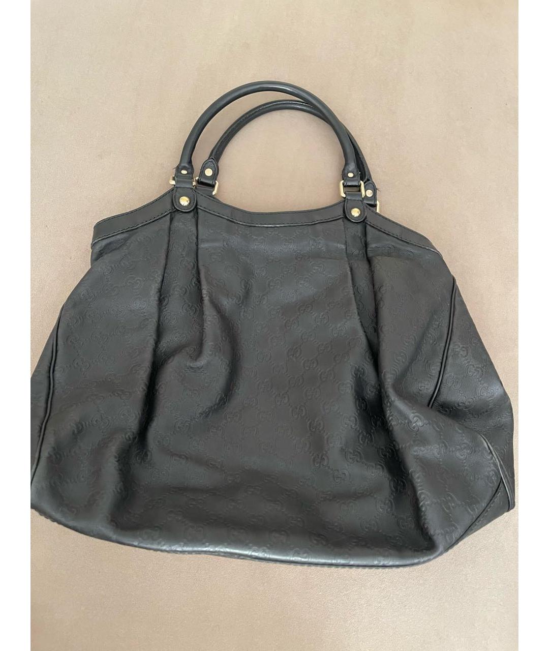 GUCCI Черная кожаная сумка через плечо, фото 3