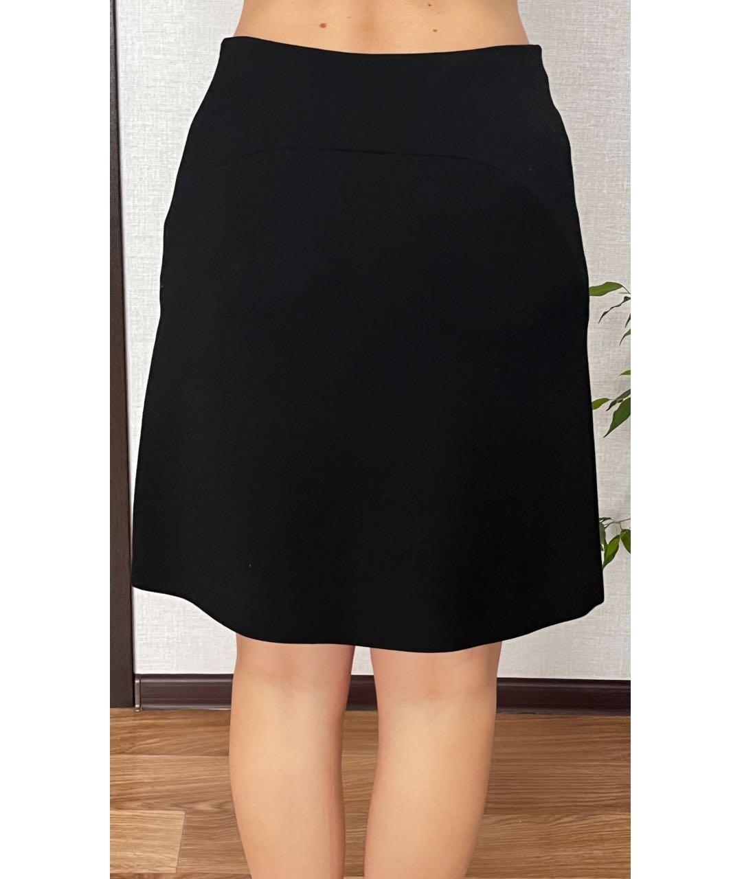 PRADA Черная шерстяная юбка миди, фото 3