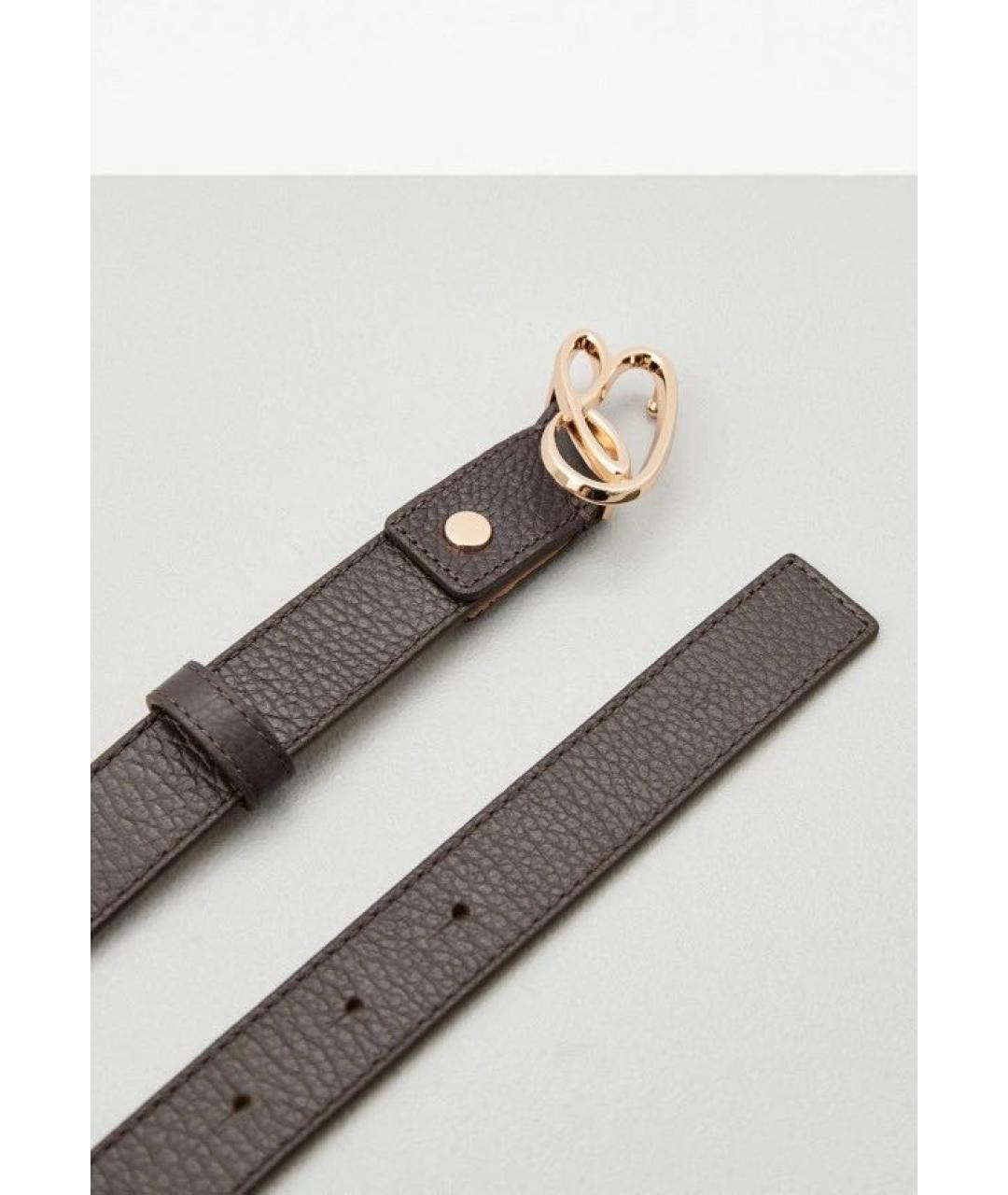 BLUGIRL Коричневый кожаный ремень, фото 2