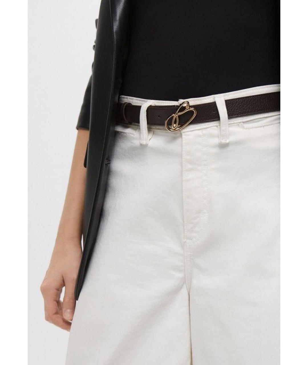 BLUGIRL Коричневый кожаный ремень, фото 3