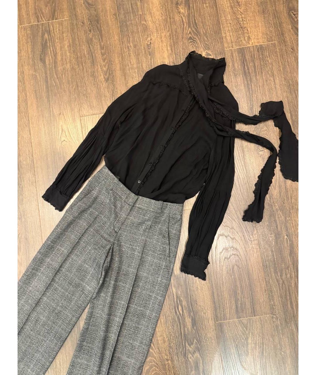 PINKO Черная шелковая блузы, фото 5