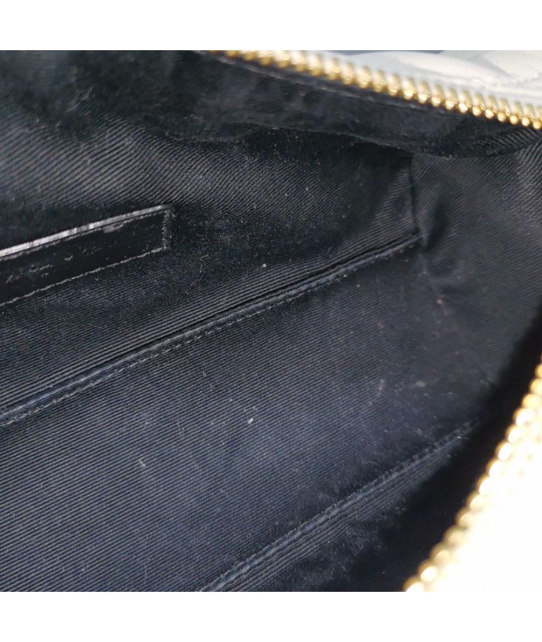 SAINT LAURENT Белая кожаная сумка через плечо, фото 7