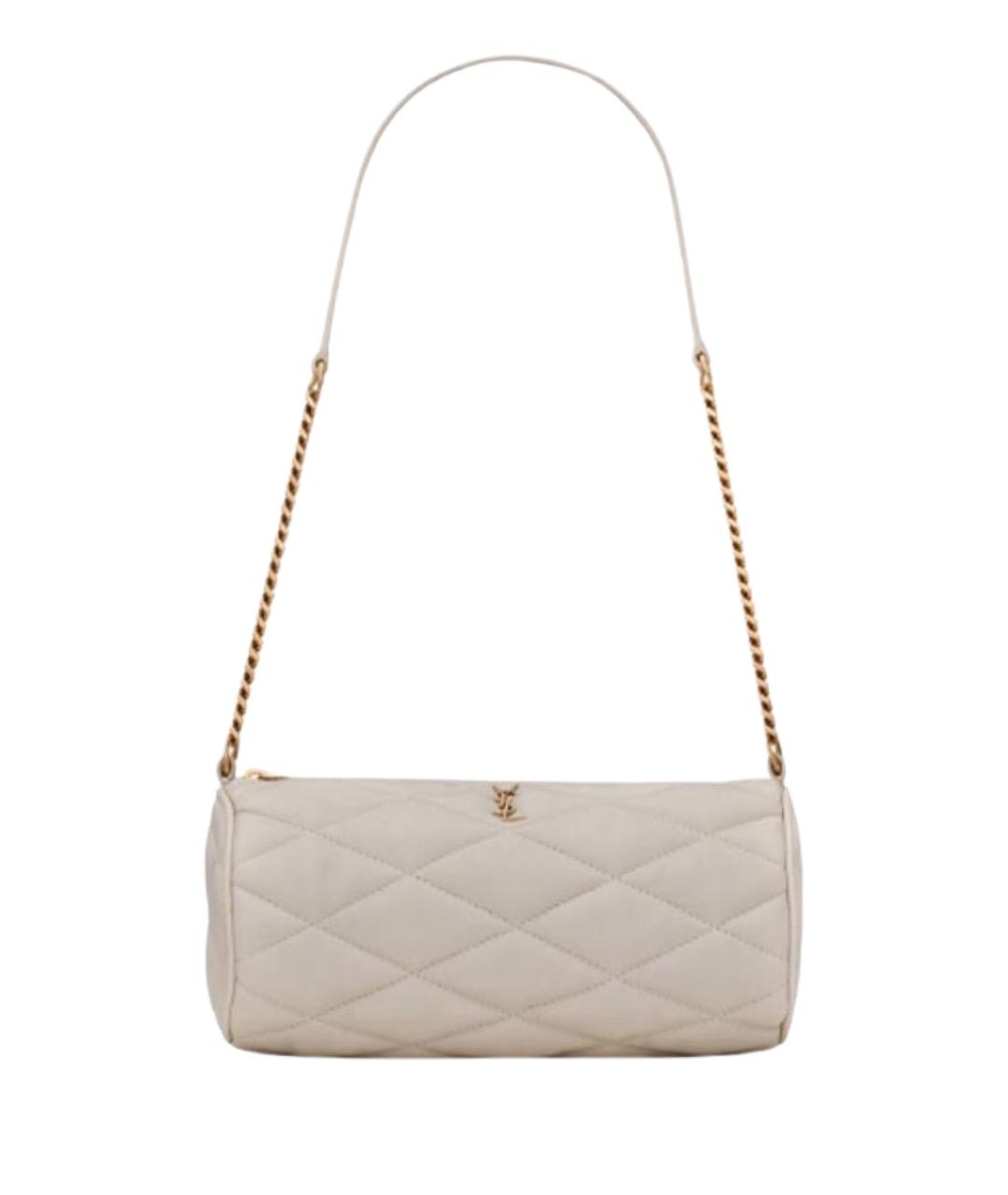 SAINT LAURENT Белая кожаная сумка через плечо, фото 1