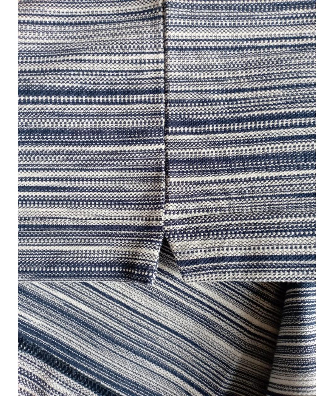 MISSONI Темно-синее хлопковое поло с коротким рукавом, фото 6