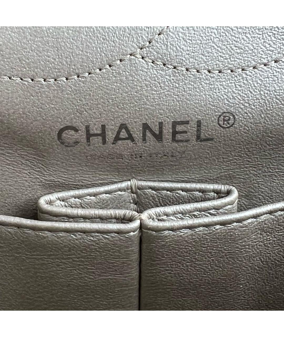 CHANEL Серебряная кожаная сумка через плечо, фото 7