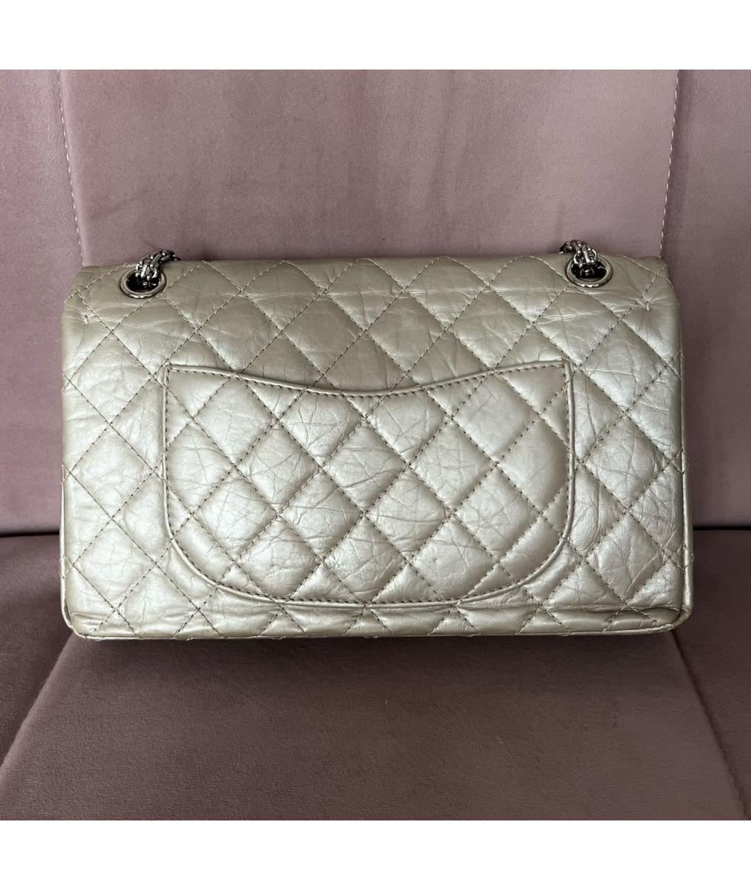 CHANEL Серебряная кожаная сумка через плечо, фото 4