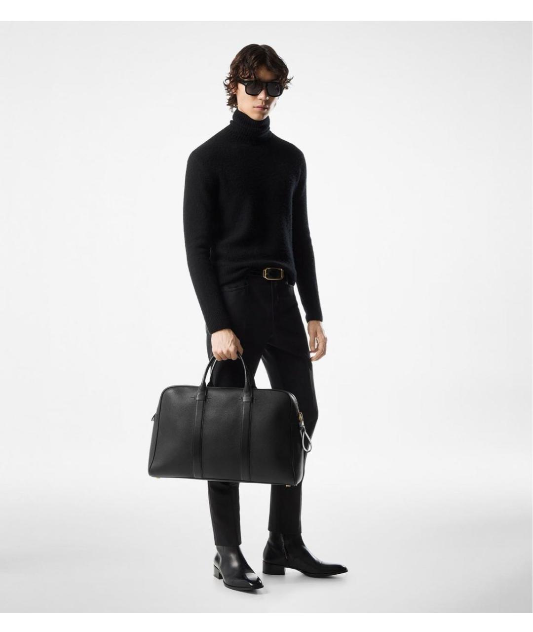 TOM FORD Черный кожаный портфель, фото 5