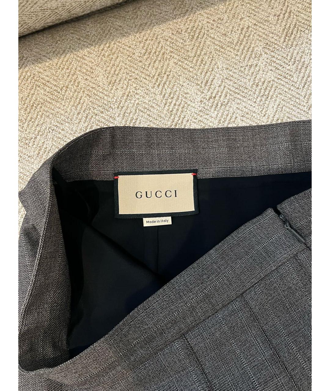 GUCCI Антрацитовый костюм с юбками, фото 8