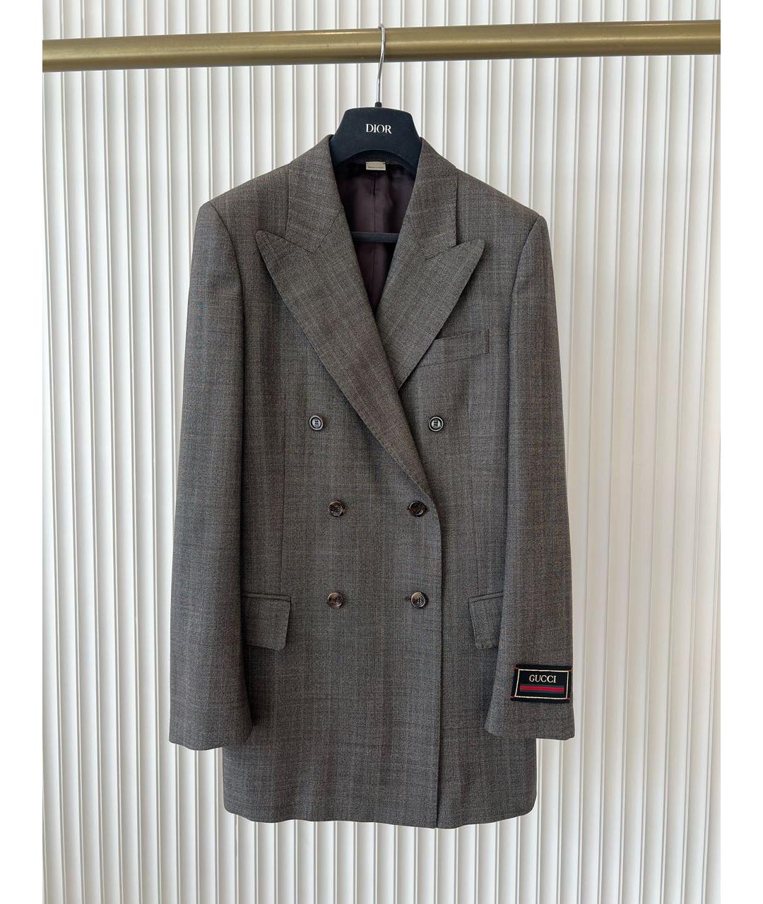 GUCCI Антрацитовый костюм с юбками, фото 2