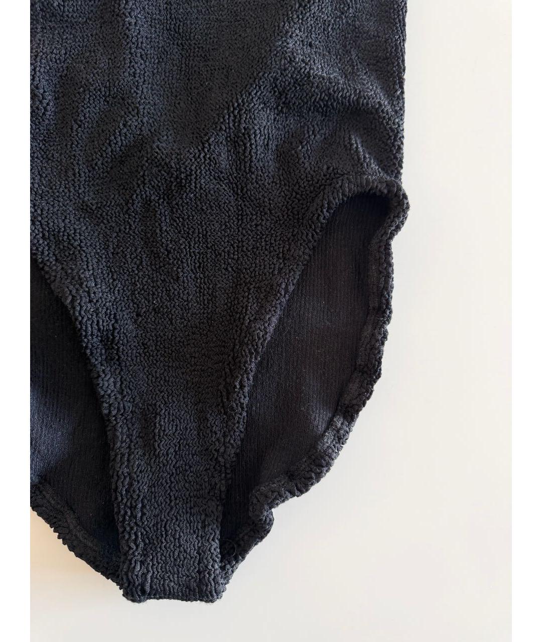 HUNZA G Черный полиамидовый купальник, фото 3