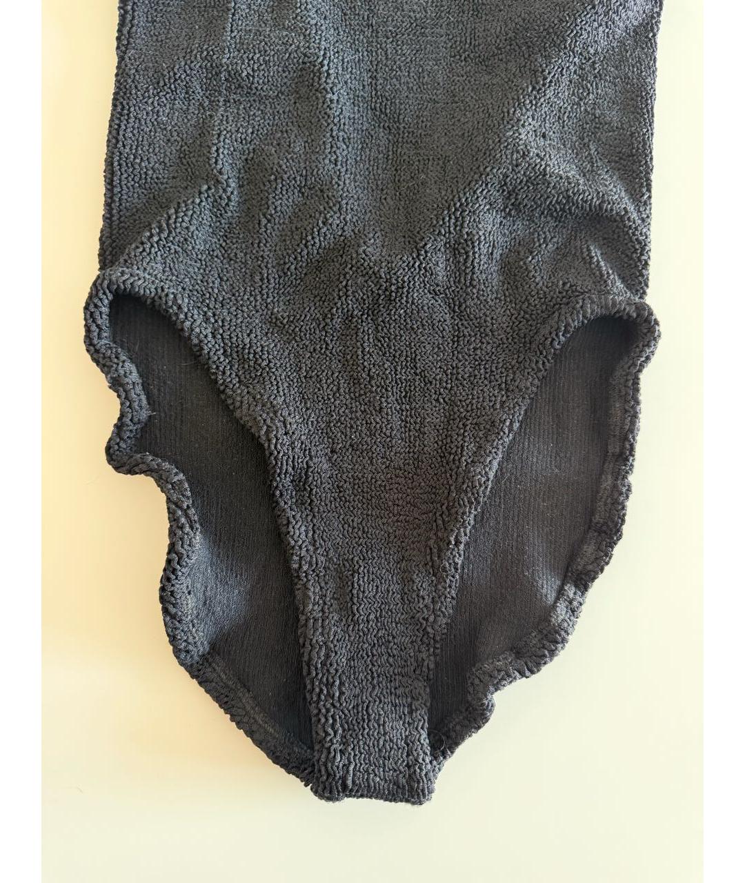 HUNZA G Черный полиамидовый купальник, фото 5