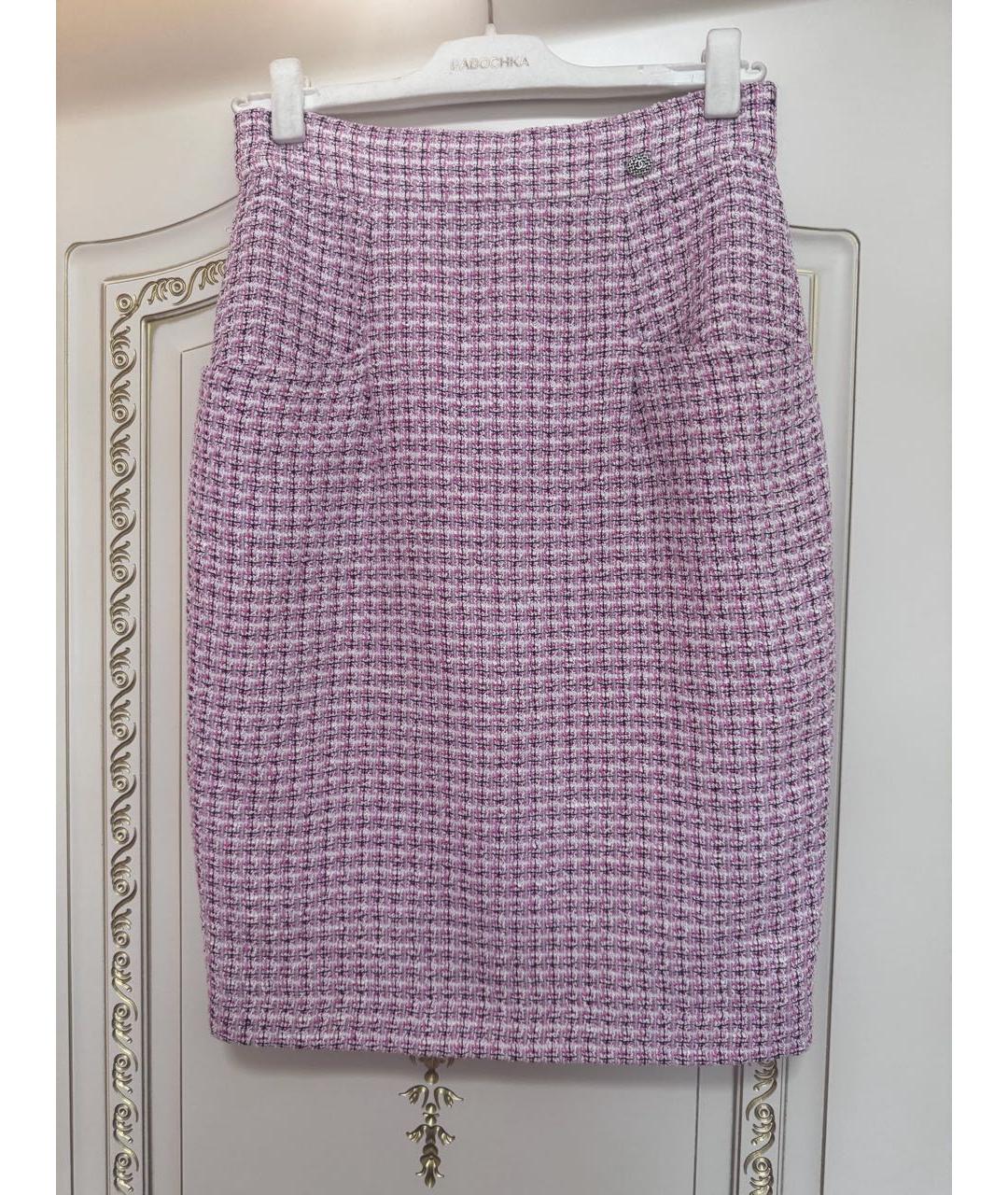 CHANEL Розовая хлопковая юбка миди, фото 8