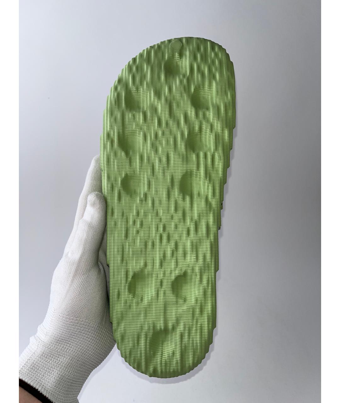 ADIDAS Зеленые резиновые шлепанцы, фото 7