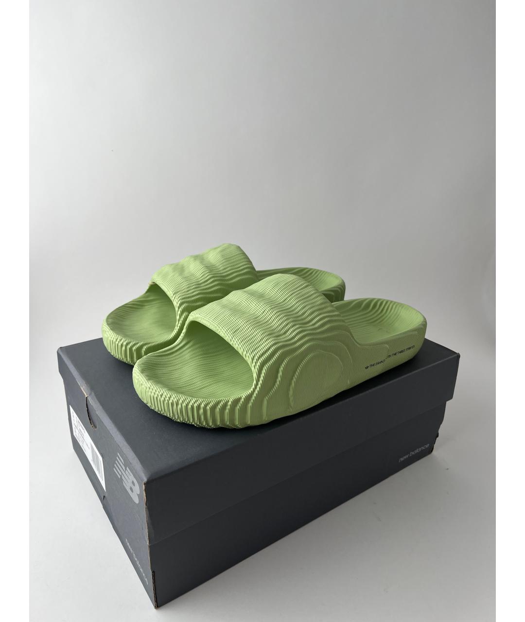 ADIDAS Зеленые резиновые шлепанцы, фото 2