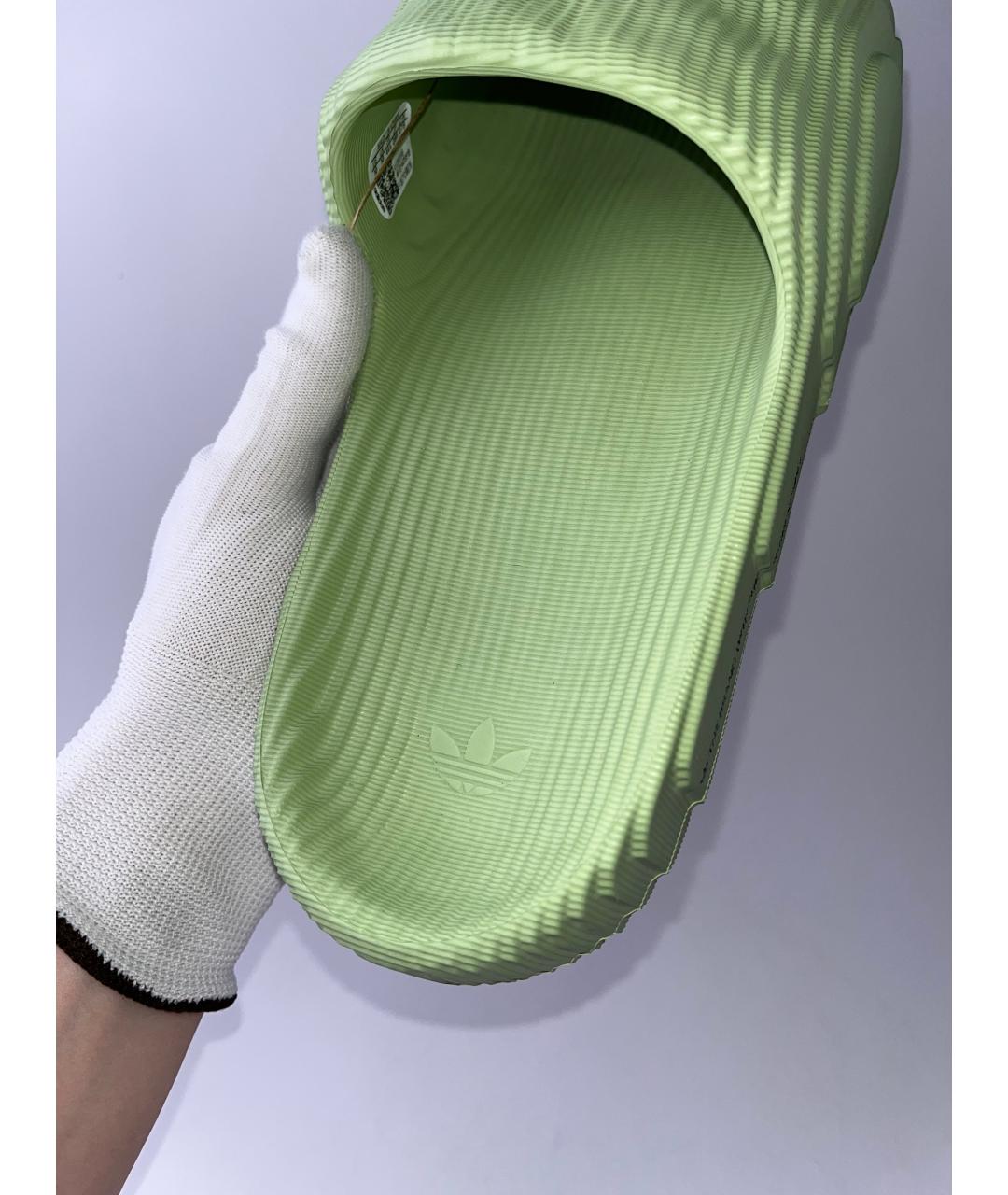 ADIDAS Зеленые резиновые шлепанцы, фото 6