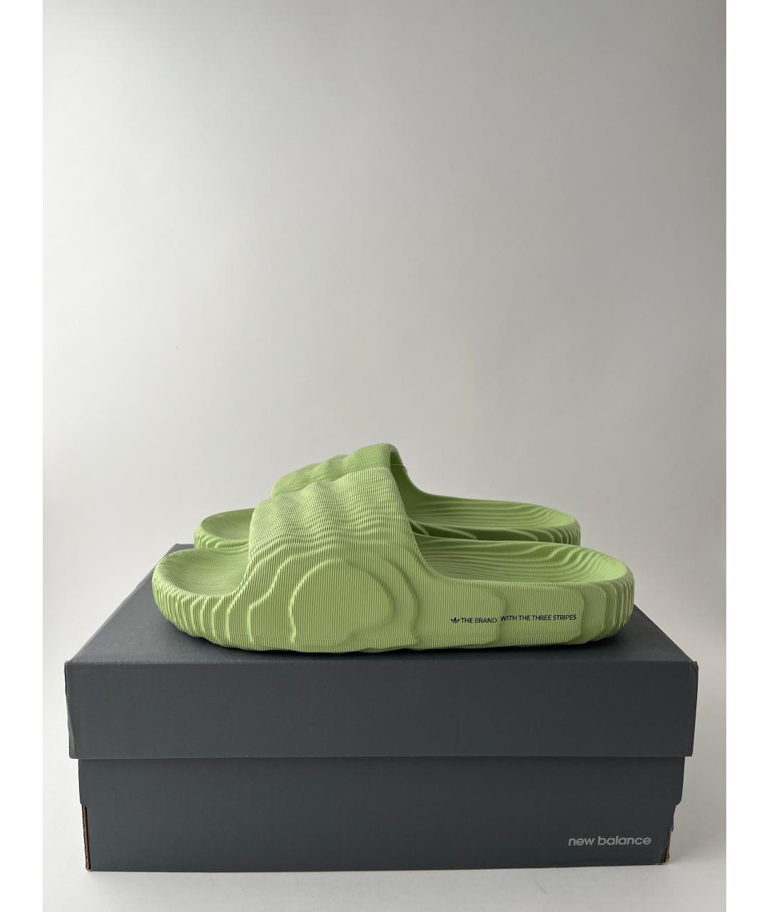 ADIDAS Зеленые резиновые шлепанцы, фото 3