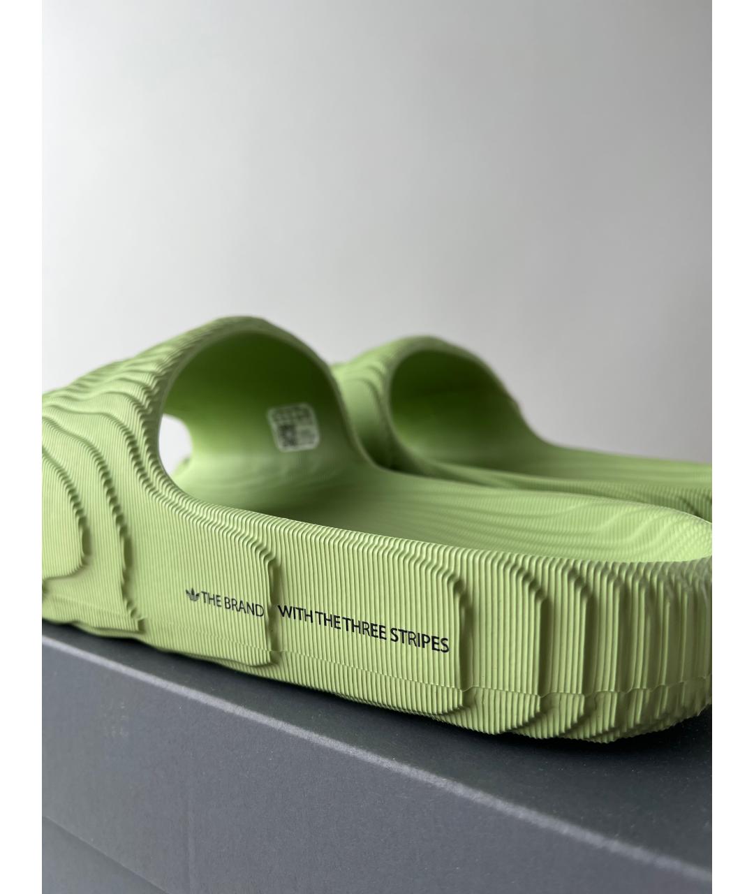 ADIDAS Зеленые резиновые шлепанцы, фото 4