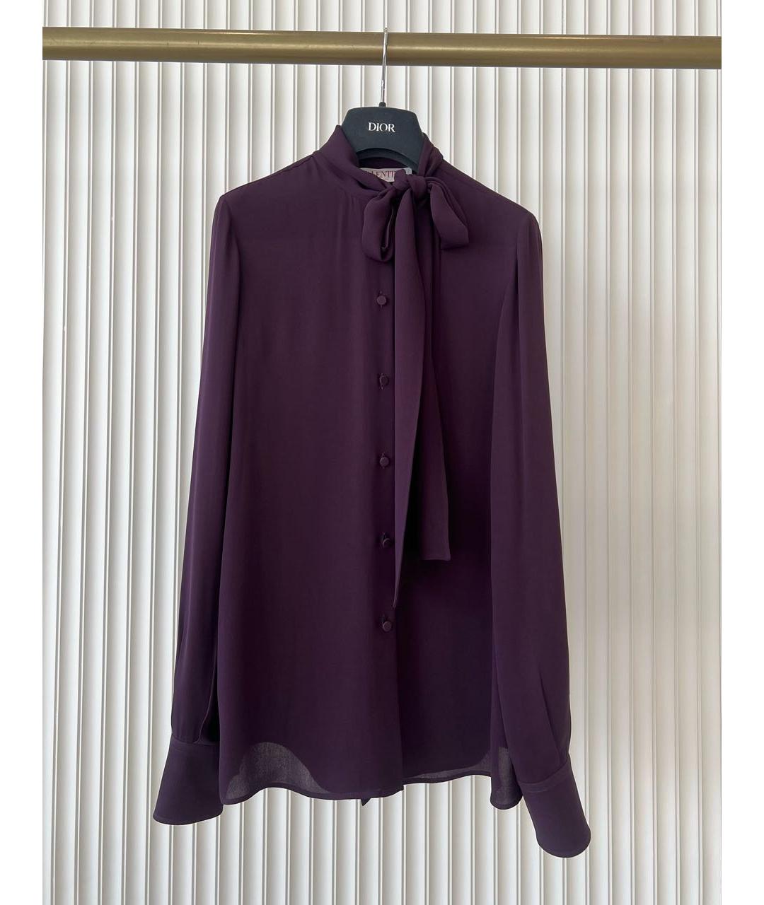 VALENTINO Фиолетовая блузы, фото 9