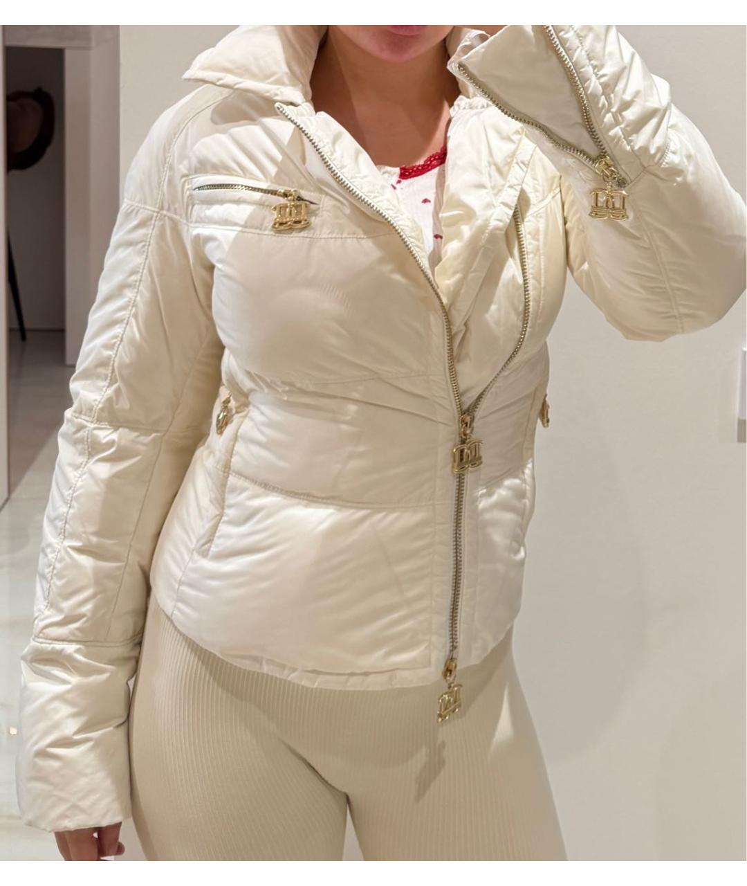 DSQUARED2 Белый полиэстеровый пуховик, фото 8
