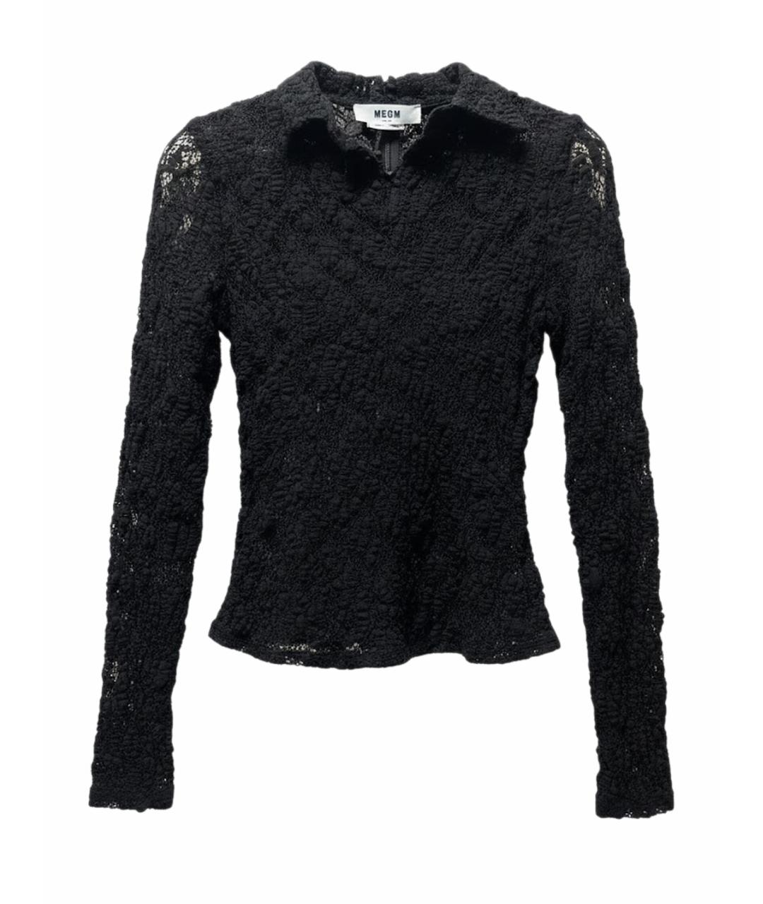 MSGM Черная кружевная блузы, фото 1