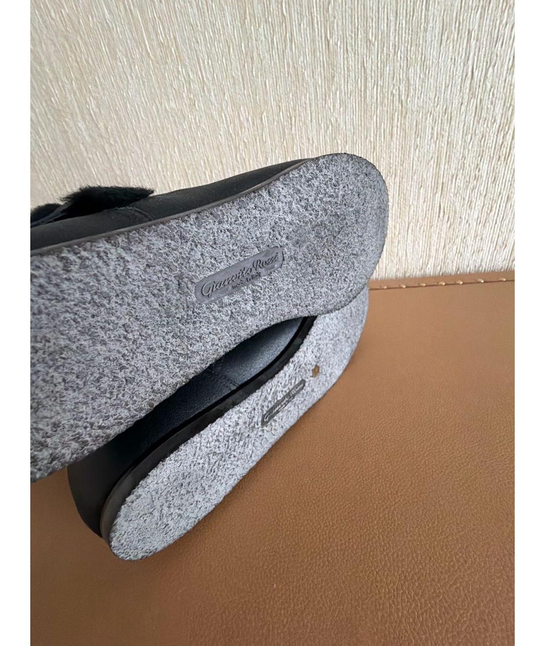 GIANVITO ROSSI Черные кожаные ботфорты, фото 6