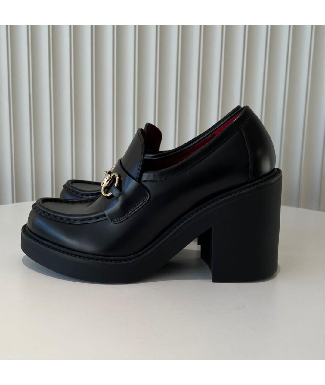 GUCCI Черные кожаные ботфорты, фото 3