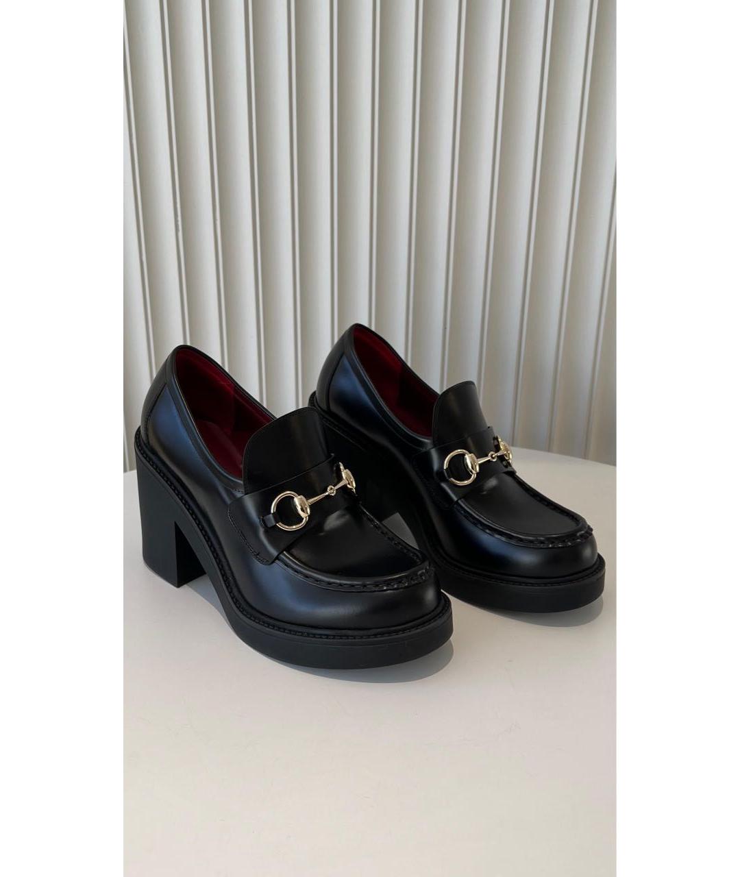 GUCCI Черные кожаные ботфорты, фото 4