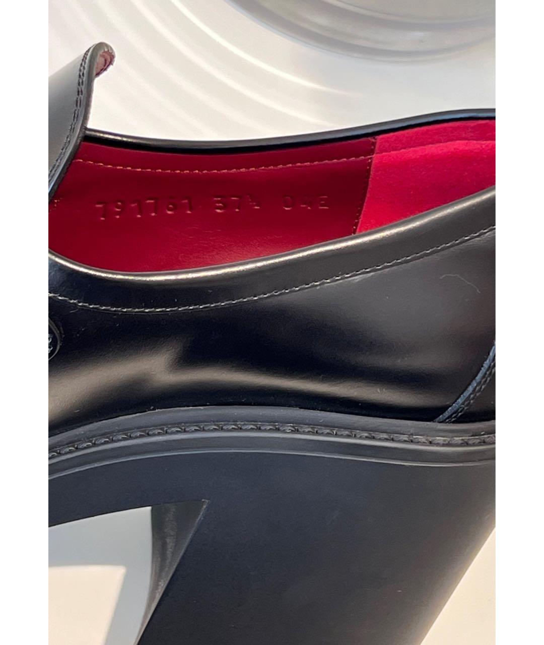 GUCCI Черные кожаные ботфорты, фото 7