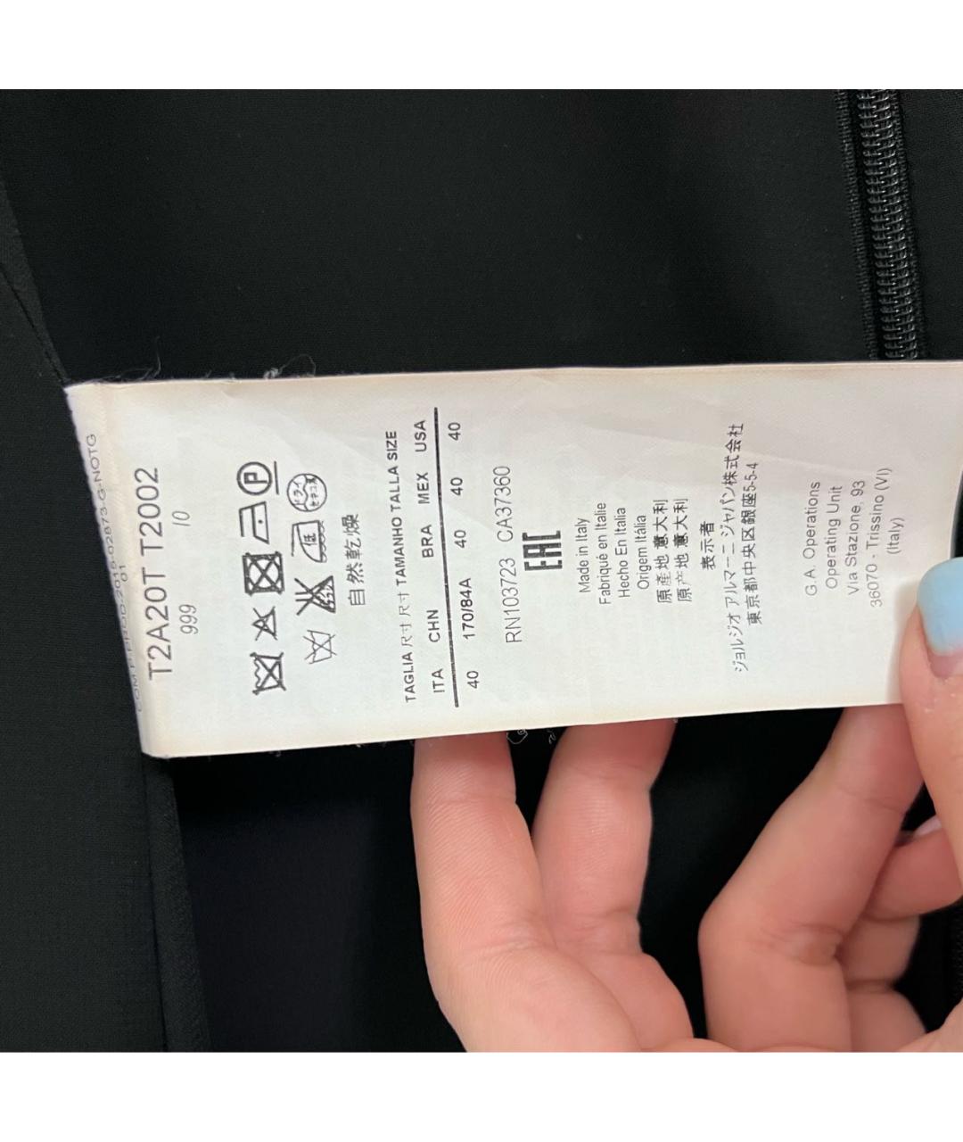 EMPORIO ARMANI Черное полиэстеровое вечернее платье, фото 5