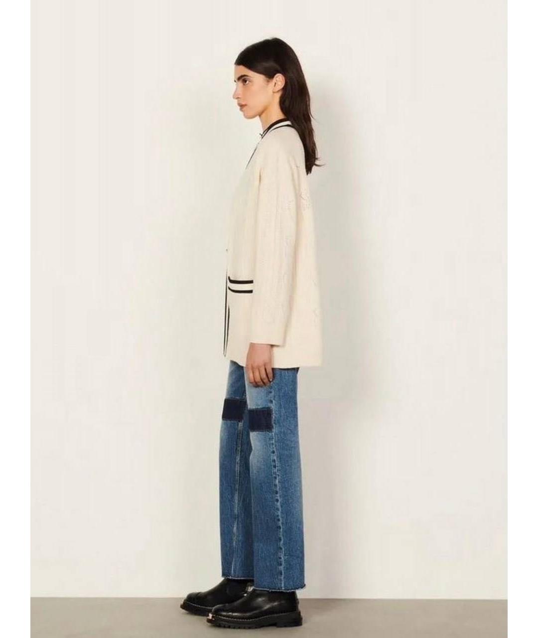 SANDRO Бежевый шерстяной кардиган, фото 7