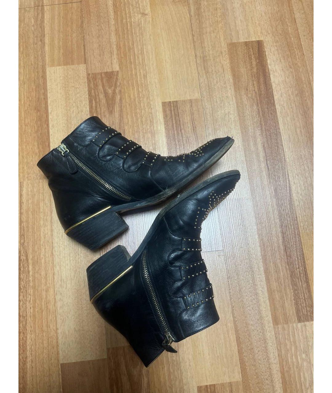 CHLOE Черные кожаные полусапоги, фото 4