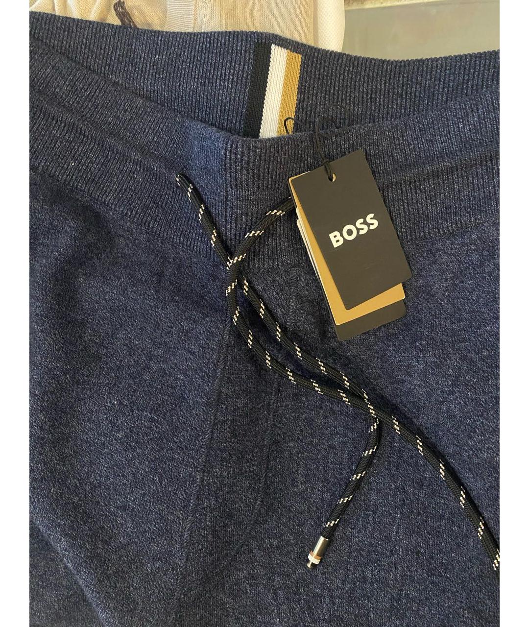 HUGO BOSS Темно-синие повседневные брюки, фото 2