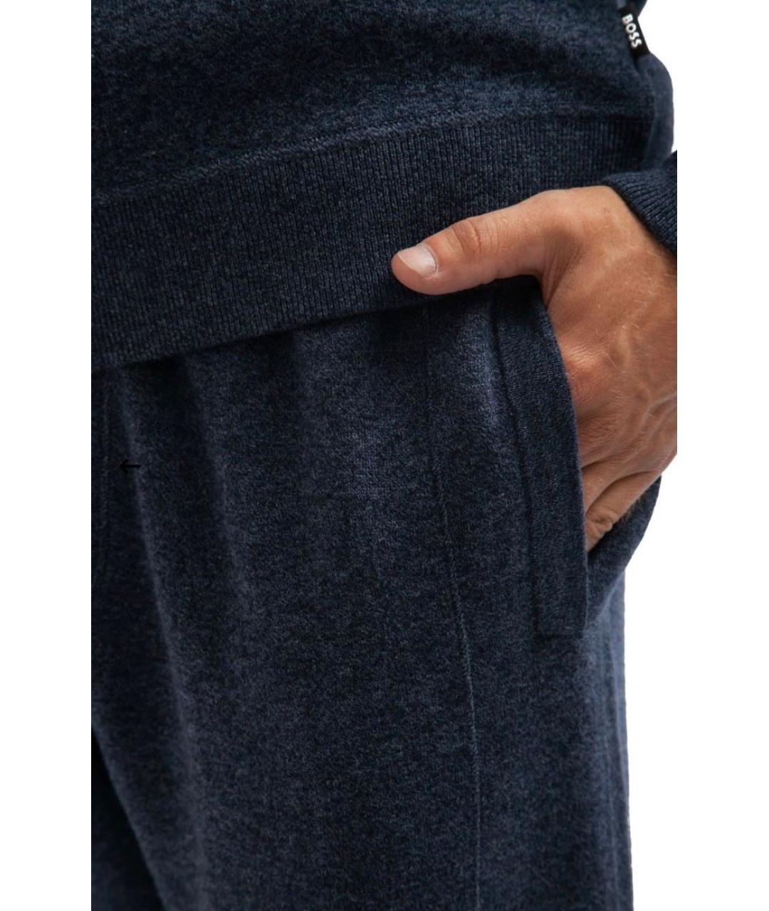 HUGO BOSS Темно-синие повседневные брюки, фото 3