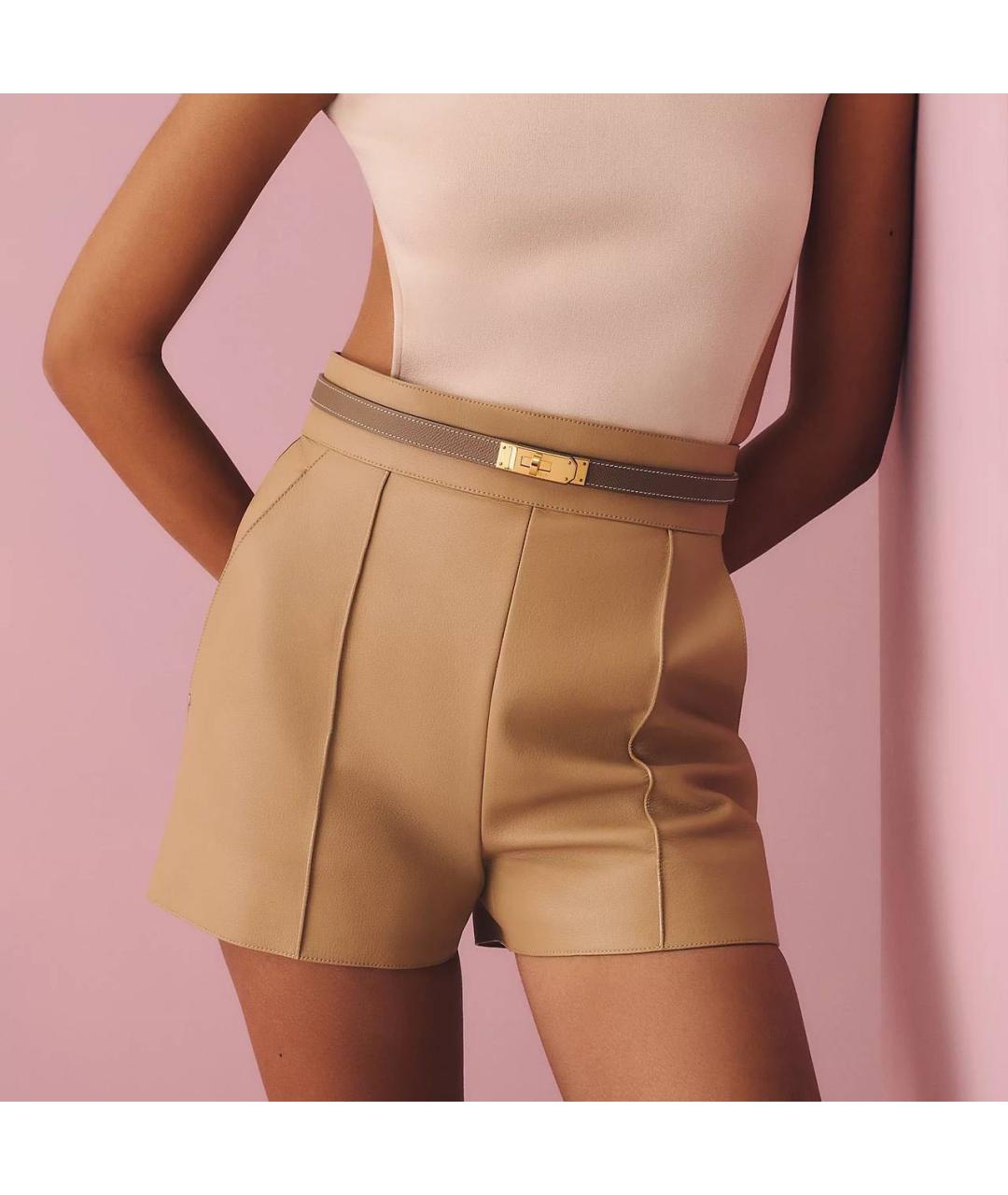 HERMES Серый кожаный ремень, фото 6