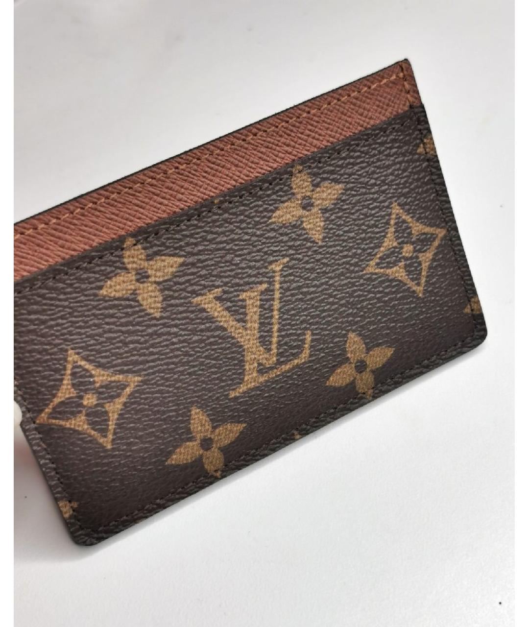 LOUIS VUITTON Коричневый кардхолдер, фото 2