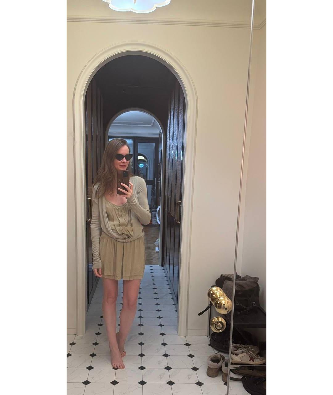 PATRIZIA PEPE Зеленый вискозный сарафан, фото 5