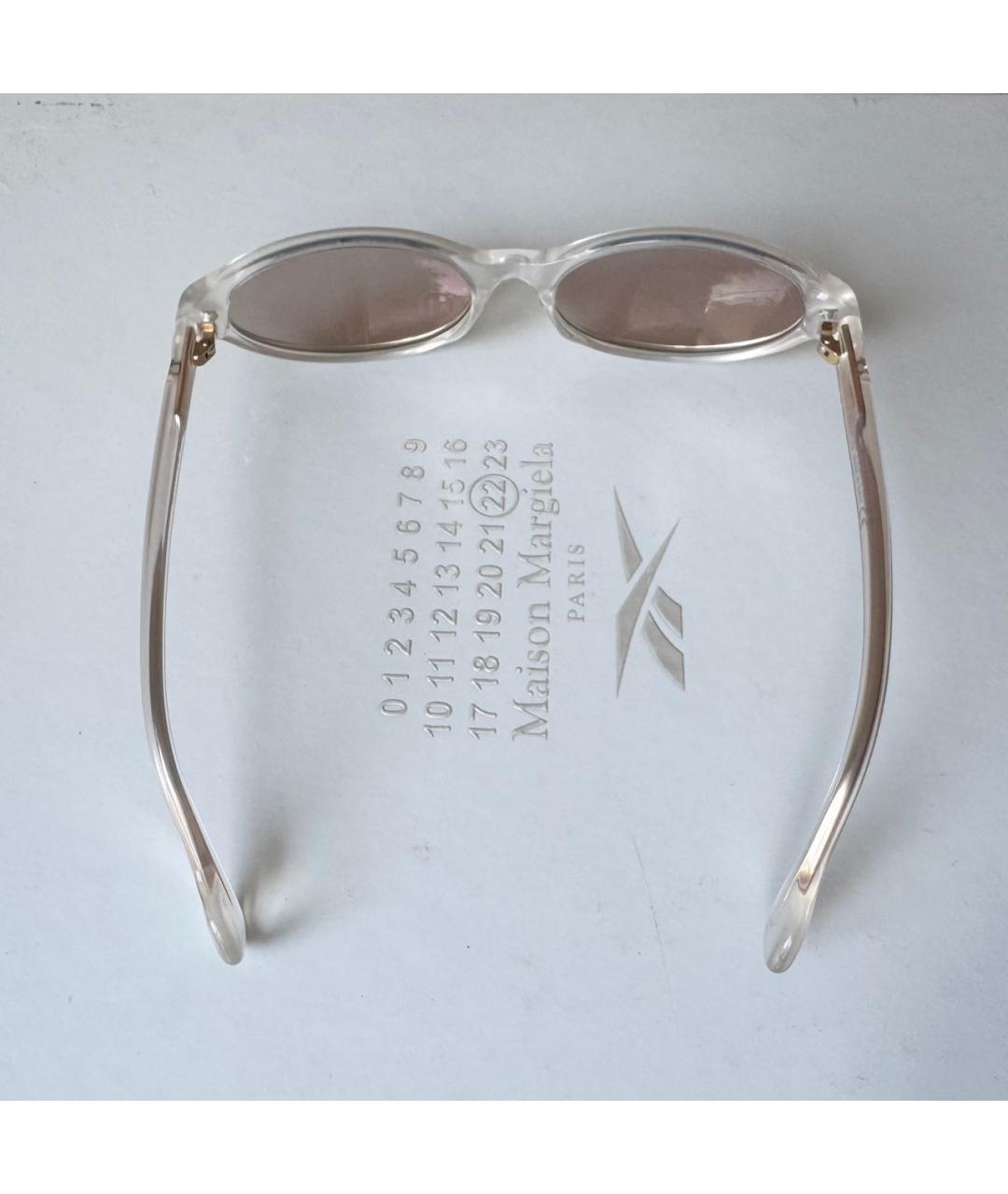 MONCLER Белые пластиковые солнцезащитные очки, фото 4