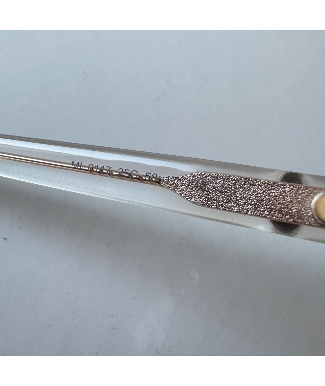 MONCLER Белые пластиковые солнцезащитные очки, фото 7