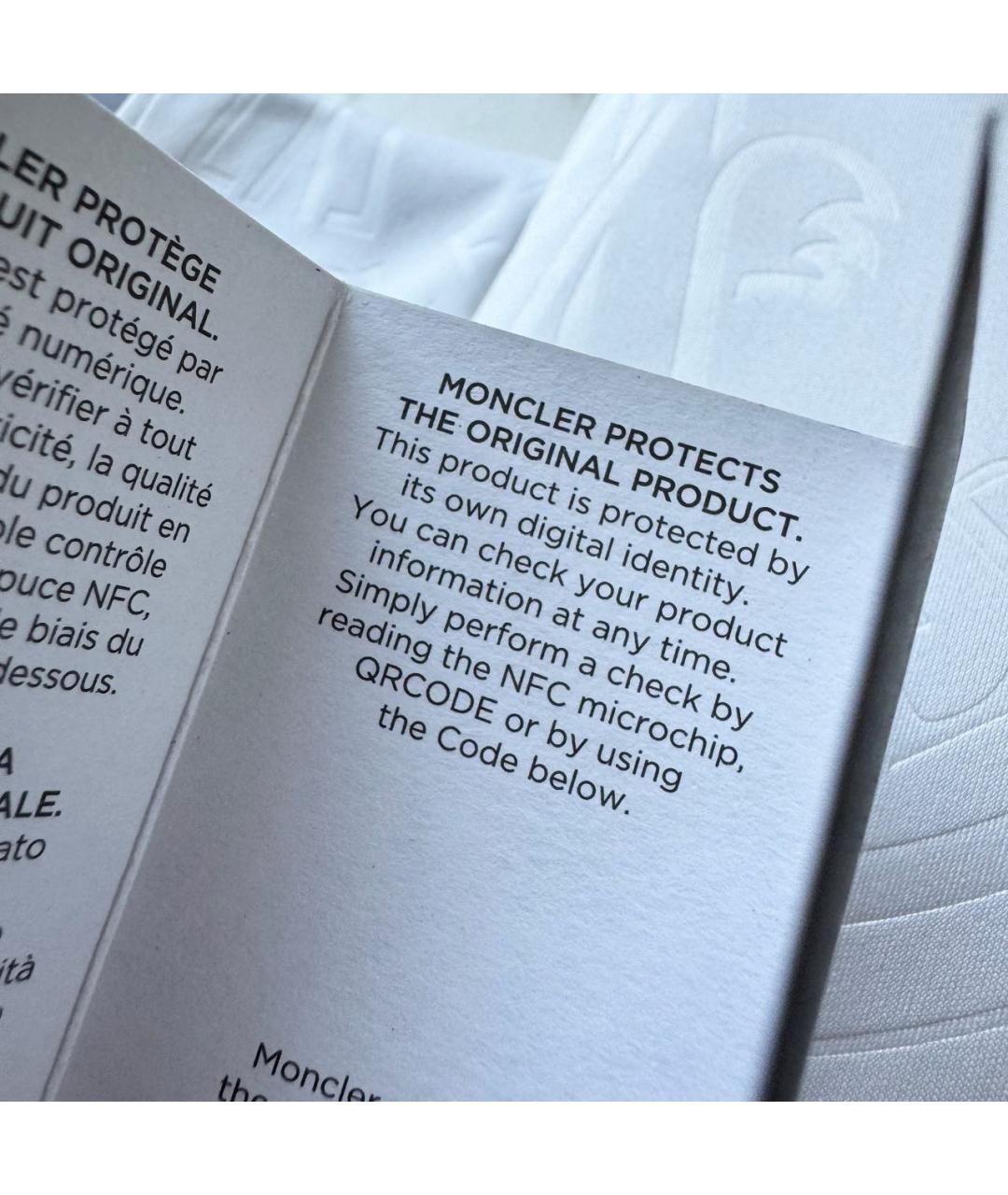 MONCLER Белые пластиковые солнцезащитные очки, фото 8