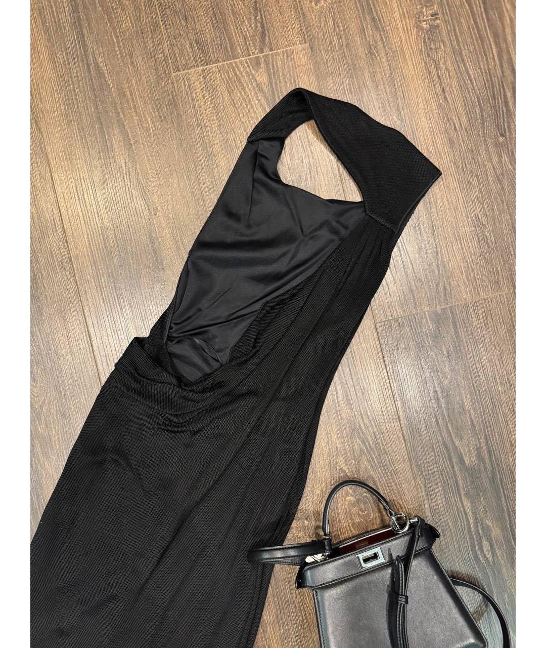 EMPORIO ARMANI Черное полиэстеровое вечернее платье, фото 2