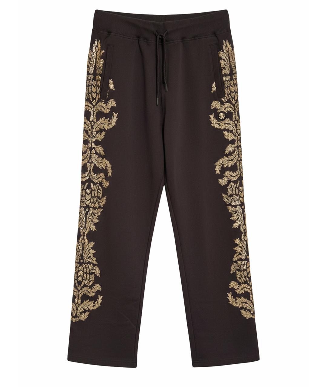 ROBERTO CAVALLI Черные хлопковые брюки чинос, фото 1