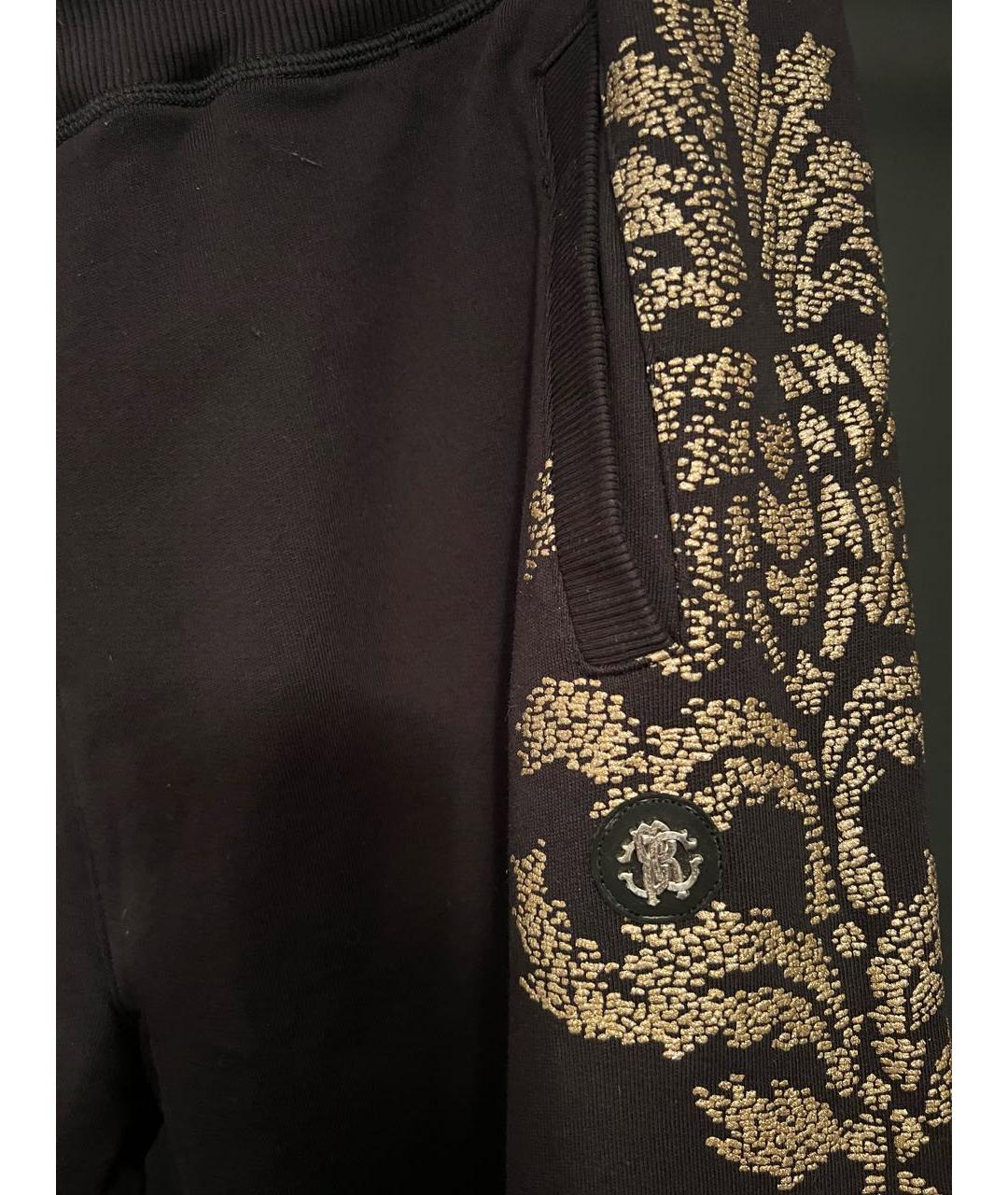 ROBERTO CAVALLI Черные хлопковые брюки чинос, фото 4