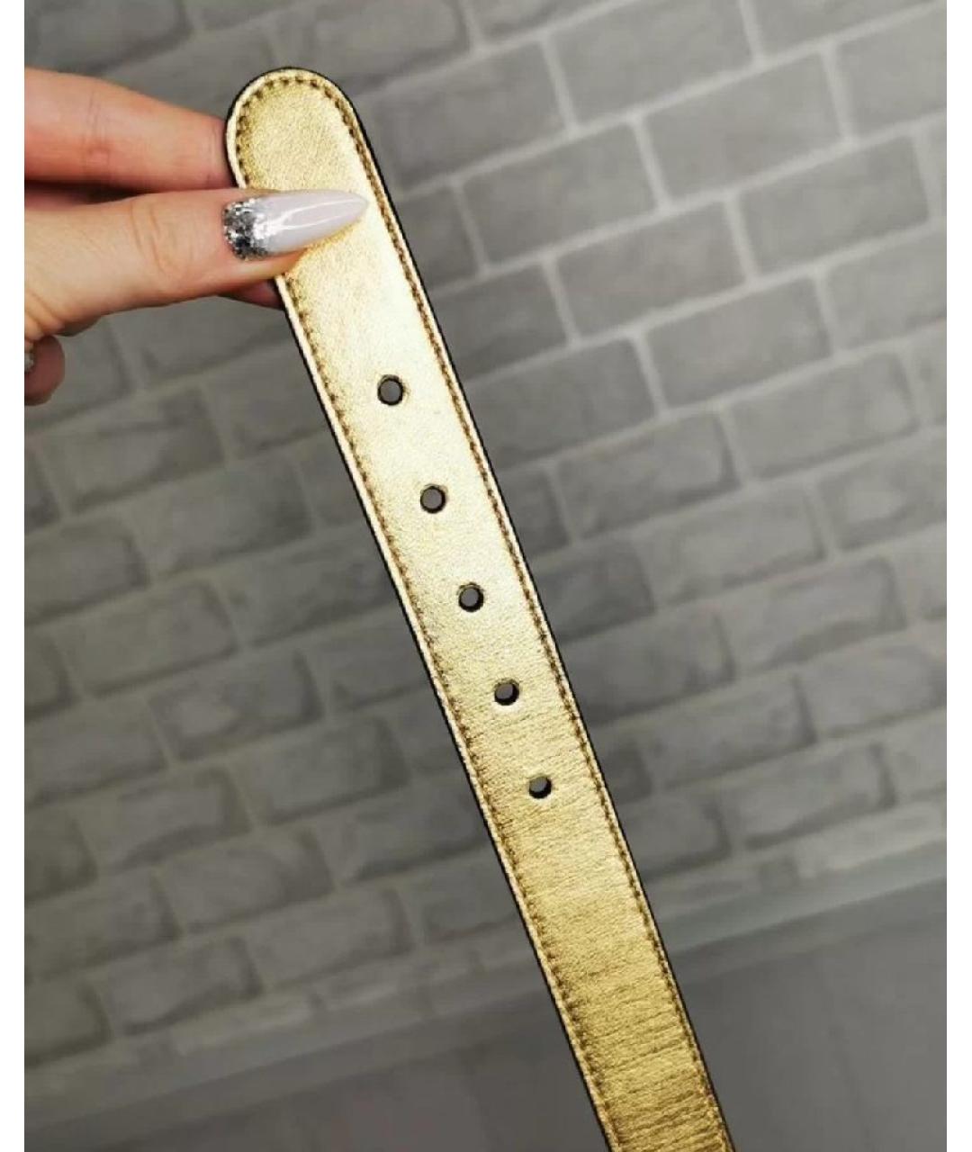 GUCCI KIDS Золотой кожаный пояс/ремень, фото 7