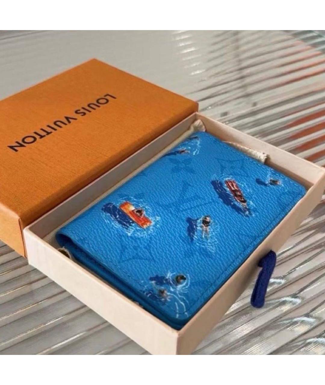 LOUIS VUITTON Голубой кошелек, фото 2
